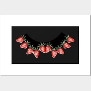 Black Strawberry collar Posters and Art